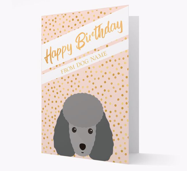 Personalized 'Happy Birthday' Gold Detail {breedFullName} Card